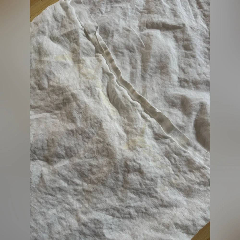 Dazed But Amazed White Linen King Sheet Set